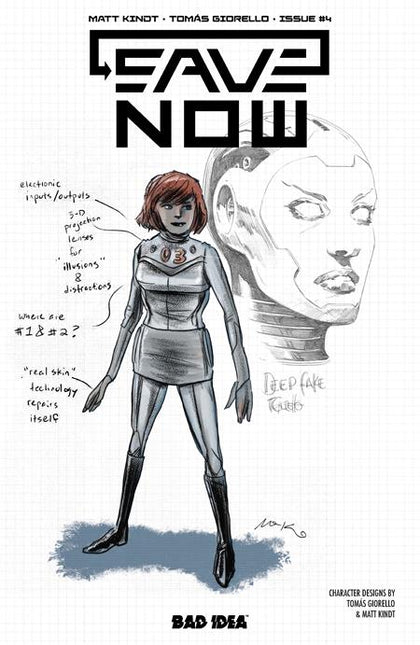 SAVE NOW #4 (OF 4) CVR B MATT KINDT TOMAS GIORELLO CHARACTER DESIGN VAR (PRE-ORDER: 03/25/2026)