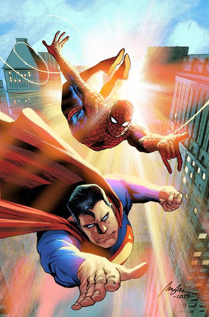DC MARVEL SUPERMAN SPIDER-MAN #1 (ONE SHOT) CVR C RAFAEL ALBUQUERQUE CARD STOCK VAR (PRE-ORDER: 03/25/2026)