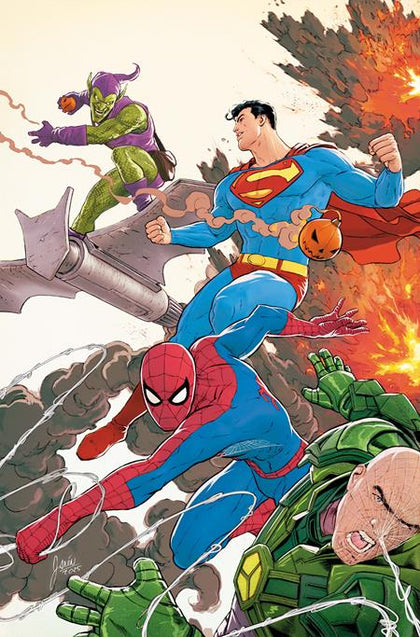 DC MARVEL SUPERMAN SPIDER-MAN #1 (ONE SHOT) CVR J MIKEL JANIN SUPERMAN & SPIDER-MAN VS LEX LUTHOR & GREEN GOBLIN CARD STOCK VAR (PRE-ORDER: 03/25/2026)