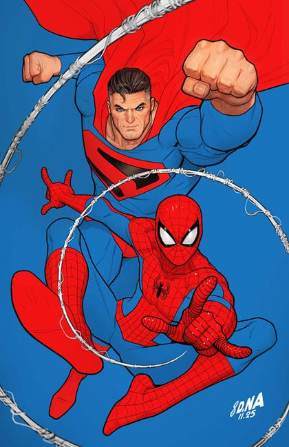 DC MARVEL SUPERMAN SPIDER-MAN #1 (ONE SHOT) CVR Q DAVID NAKAYAMA KINGDOM COME SUPERMAN & SPIDER-MAN CARD STOCK VAR (PRE-ORDER: 03/25/2026)