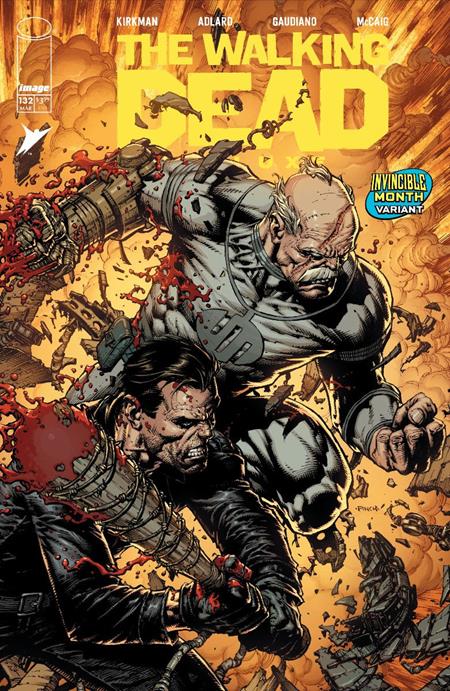 WALKING DEAD DELUXE #132 CVR F DAVID FINCH & DAVE MCCAIG INVINCIBLE TEAM UP VAR (MR)