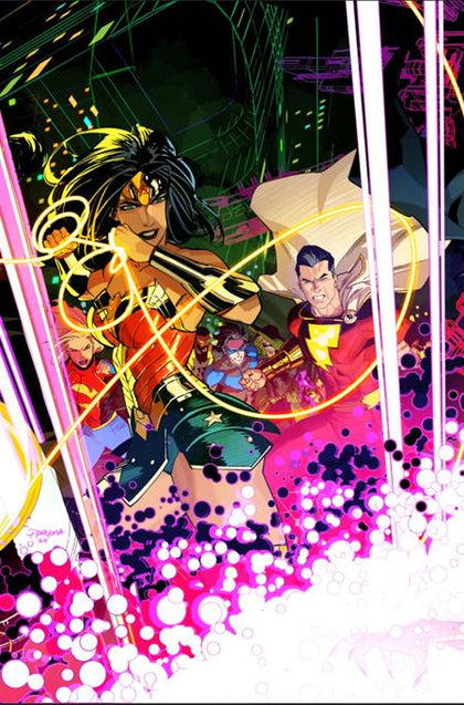 JUSTICE LEAGUE UNLIMITED #6 CVR A DAN MORA CONNECTING (WE ARE YESTERDAY) (PRE-ORDER: 04/23/2025)