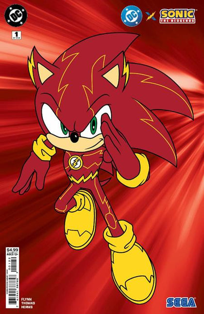 DC X SONIC THE HEDGEHOG #1 (OF 5) Second Printing Cvr B Flash Card Stock var (PRE-ORDER: 04/30/2025)