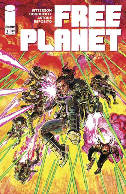 FREE PLANET #1 CVR B JED DOUGHERTY ACTION VAR (PRE-ORDER: 05/07/2025)