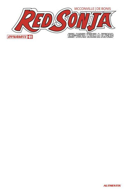 RED SONJA SHE DEVIL WITH A SWORD #1 CVR F BLANK AUTHENTIX VAR (PRE-ORDER: 05/06/2026)