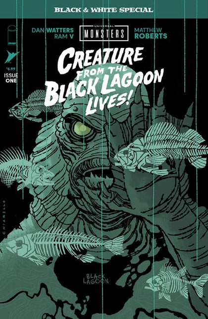 UNIVERSAL MONSTERS CREATURE FROM THE BLACK LAGOON LIVES BLACK & WHITE SPECIAL #1 (OF 2) CVR B MARK CHIARELLO VAR (PRE-ORDER: 05/27/2026)