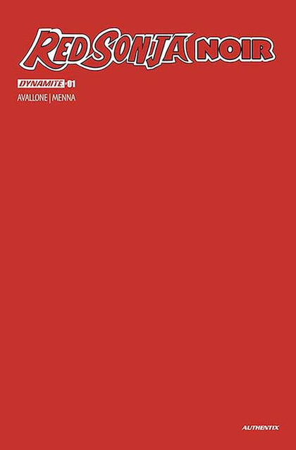 RED SONJA NOIR #1 (ONE SHOT) CVR J RED BLANK AUTHENTIX FOC BONUS VAR (PRE-ORDER: 07/16/2025)