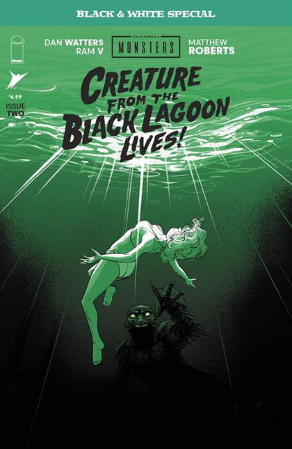 UNIVERSAL MONSTERS CREATURE FROM THE BLACK LAGOON LIVES BLACK & WHITE SPECIAL #2 (OF 2) CVR A MATTHEW ROBERTS (PRE-ORDER: 06/24/2026)