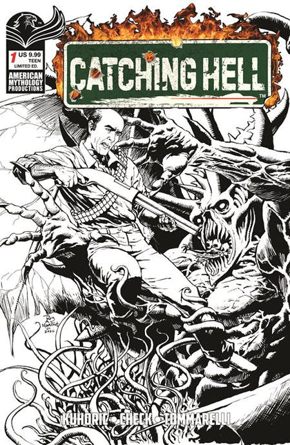 CATCHING HELL FEAT REGGIE BANNISTER #1 CVR F ROY ALLAN MARTINEZ B&W LIMITED EDITION VAR Limited to 350 Copies Allocations May Occur Previously Solicited Thru Diamond (PRE-ORDER: 06/10/2026)