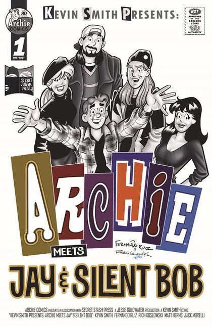 ARCHIE MEETS JAY AND SILENT BOB #1 (ONE SHOT) CVR B FERNANDO RUIZ RICH KOSLOWSKI HOMAGE GREYSCALE VAR (PRE-ORDER: 07/09/2025)