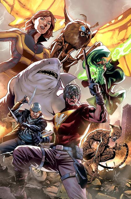 JUSTICE LEAGUE VS GODZILLA VS KONG 2 #2 (OF 7) CVR D LUCAS MEYER CARD STOCK VAR (PRE-ORDER: 07/02/2025)