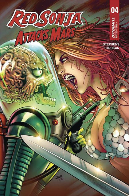 RED SONJA ATTACKS MARS #4 (OF 4) CVR C GREG LAND POLYBAGGED TRADING CARD VAR (PRE-ORDER: 07/23/2025)