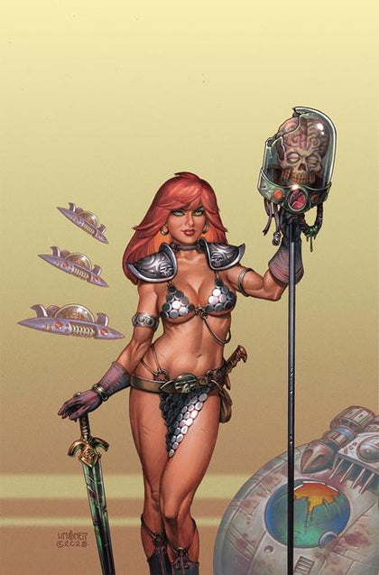 RED SONJA ATTACKS MARS #4 (OF 4) CVR D JOSEPH MICHEAL LINSNER LTD VIRGIN VAR (PRE-ORDER: 07/23/2025)