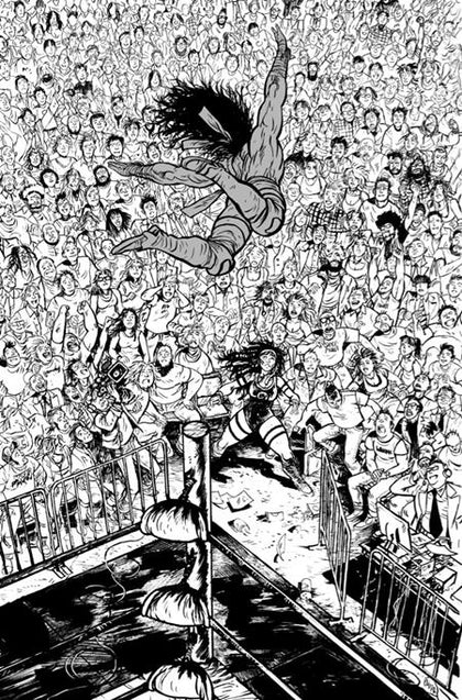 DO A POWERBOMB BLACK AND WHITE #1 (OF 3) CVR D DANIEL WARREN JOHNSON VAR (PRE-ORDER: 07/08/2026)