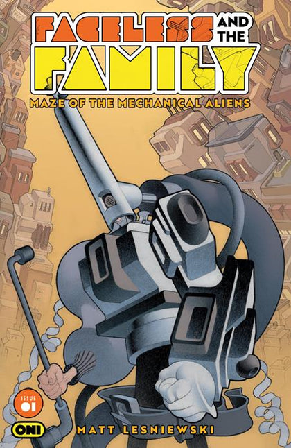FACELESS AND THE FAMILY MAZE OF THE MECHANICAL ALIENS #1 (OF 4) CVR A MATT LESNIEWSKI (PRE-ORDER: 07/01/2026)