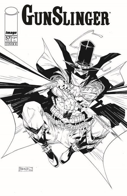 GUNSLINGER SPAWN #57 CVR B CARLO BARBERI B&W VAR (PRE-ORDER: 08/19/2026)
