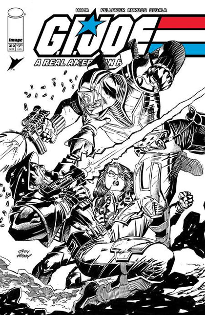 GI Joe A Real American Hero #310 CVR B Andy Kubert B&W VAR (PRE-ORDER: 09/18/2024)