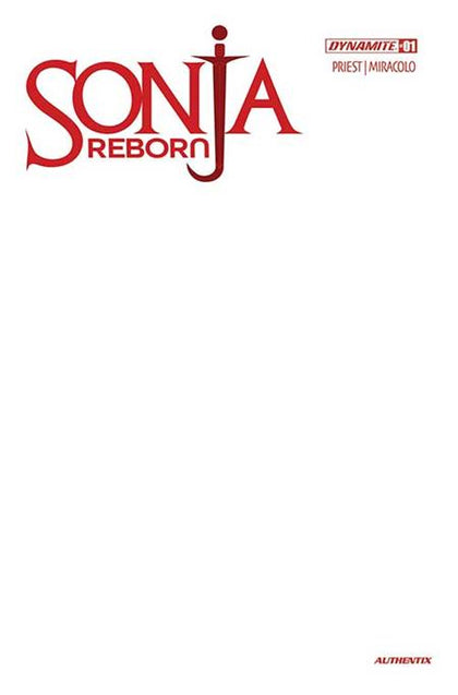 SONJA REBORN #1 CVR J BLANK AUTHENTIX VAR (PRE-ORDER: 08/27/2025)