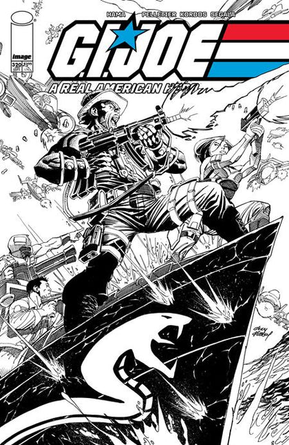 GI JOE A REAL AMERICAN HERO #320 CVR B ANDY KUBERT B&W VAR (PRE-ORDER: 09/03/2025)