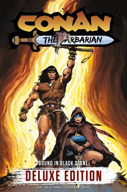 CONAN THE BARBARIAN BOUND IN BLACK STONE DELUXE EDITION HC VOL 01 REGULAR EDITION ROBERTO DE LA TORRE (PRE-ORDER: 09/17/2025)