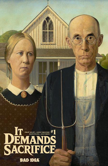 IT DEMANDS SACRIFICE #1 (OF 4) CVR E GRANT WOOD OLD MASTERS VAR (PRE-ORDER: 09/23/2026)