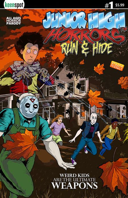 JUNIOR HIGH HORRORS RUN & HIDE #1 (ONE SHOT) CVR A ERIC KENT WEAPONS SPOOF BAGGED WITH TRADING CARD (PRE-ORDER: 09/23/2026)