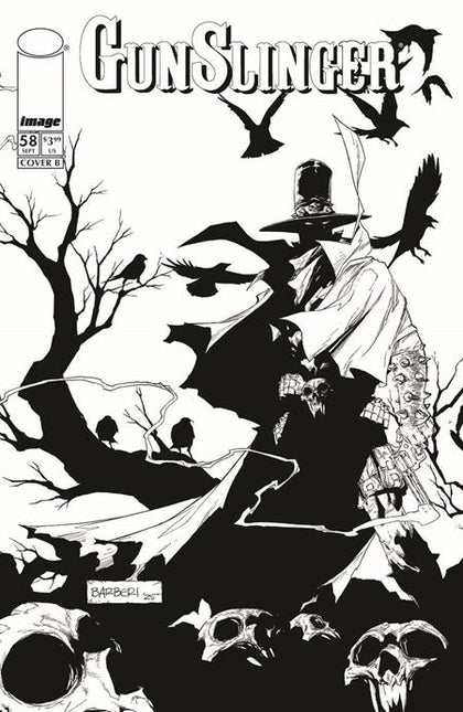 GUNSLINGER SPAWN #58 CVR B CARLO BARBERI B&W VAR (PRE-ORDER: 09/23/2026)