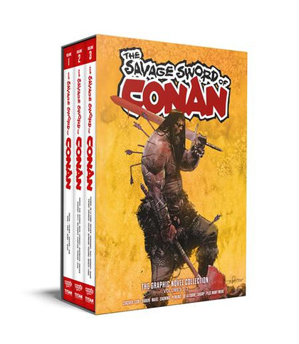 SAVAGE SWORD OF CONAN HC VOL 01-03 SLIPCASE SET DIRECT MARKET EDITION GERARDO ZAFFINO CVR (PRE-ORDER: 09/30/2026)