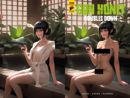 GUN HONEY DOUBLES DOWN #4 (OF 4) CVR E RARE TEMPTER WRAPAROUND NUDE CLOTHED BAGGED VAR (PRE-ORDER: 09/23/2026)