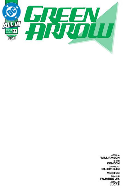 Green Arrow #17 CVR D Blank Card Stock VAR (PRE-ORDER: 10/23/2024)