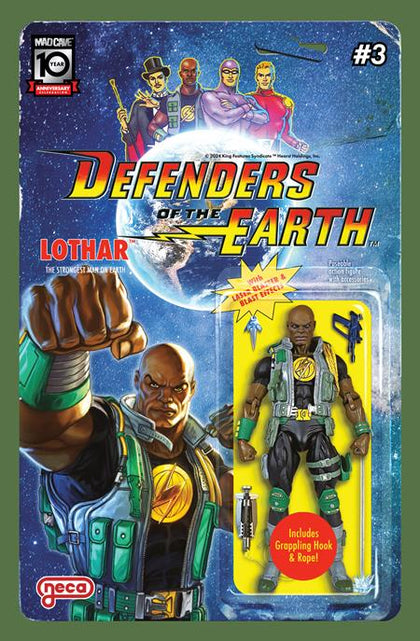 Defenders Of The Earth #3 (of 8) CVR B Djordje Djokovic Action Figure Cover VAR (PRE-ORDER: 10/30/2024)