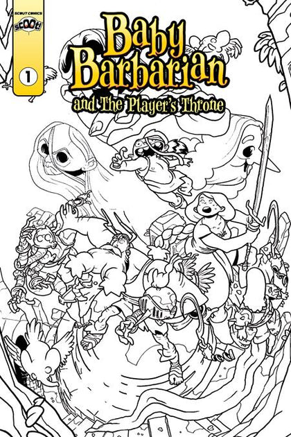 Baby Barbarian #1 CVR B Travis Hanson Coloring Book VAR (Nonstop) (Resolicit) (PRE-ORDER: 10/30/2024)