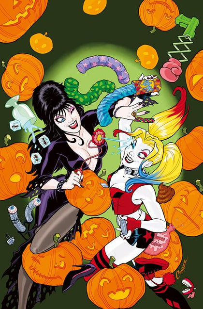 HARLEY QUINN X ELVIRA #1 CVR L AMANDA CONNER LTD VIRGIN VAR (PRE-ORDER: 10/08/2025)