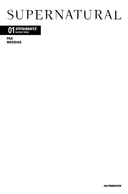 SUPERNATURAL #1 CVR G BLANK AUTHENTIX VAR (PRE-ORDER: 10/01/2025)