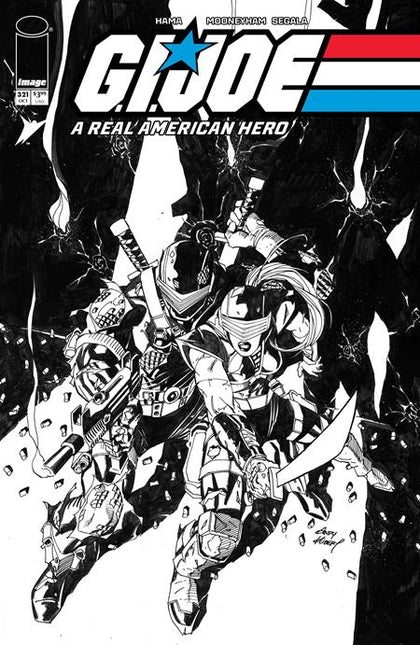 GI JOE A REAL AMERICAN HERO #321 CVR B ANDY KUBERT B&W VAR (PRE-ORDER: 10/08/2025)