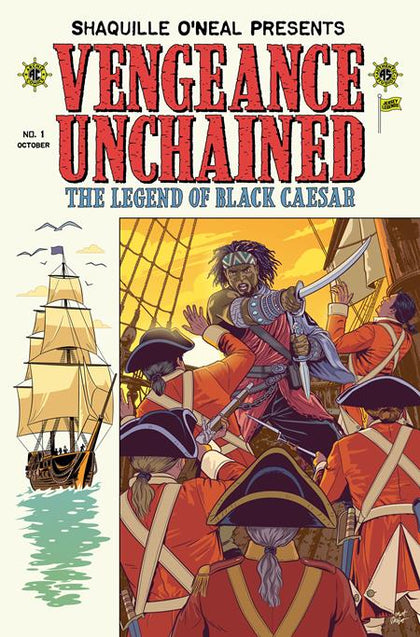 SHAQUILLE ONEAL PRESENTS VENGEANCE UNCHAINED THE LEGEND OF BLACK CAESAR #1 (OF 5) CVR E MATT TALBOT EC PIRACY HOMAGE FOIL VAR (PRE-ORDER: 10/07/2026)