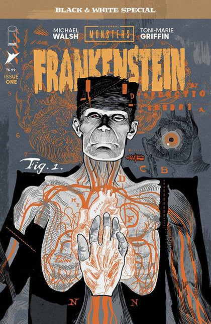 UNIVERSAL MONSTERS FRANKENSTEIN B&W SPECIAL #1 (OF 2) CVR A MICHAEL WALSH (PRE-ORDER: 10/14/2026)