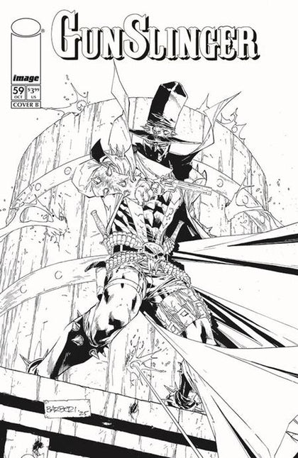 GUNSLINGER SPAWN #59 CVR B CARLO BARBERI B&W VAR (PRE-ORDER: 10/21/2026)