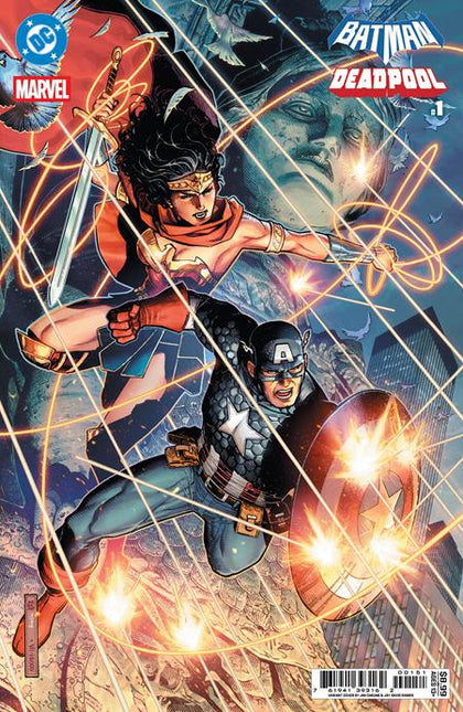 DC MARVEL BATMAN DEADPOOL #1 (ONE SHOT) CVR E JIM CHEUNG WONDER WOMAN CAPTAIN AMERICA CARD STOCK VAR (PRE-ORDER: 11/19/2025)