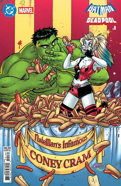 DC MARVEL BATMAN DEADPOOL #1 (ONE SHOT) CVR F AMANDA CONNER HARLEY QUINN HULK CARD STOCK VAR (PRE-ORDER: 11/19/2025)