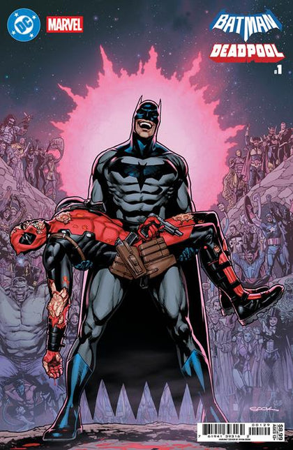 DC MARVEL BATMAN DEADPOOL #1 (ONE SHOT) CVR R RYAN SOOK CRISIS ON INFINITE EARTHS 7 HOMAGE CARD STOCK VAR (PRE-ORDER: 11/19/2025)