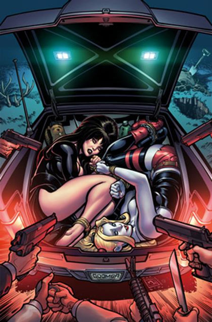 HARLEY QUINN X ELVIRA #2 CVR H CHAD HARDIN FOIL VIRGIN VAR (PRE-ORDER: 11/19/2025)
