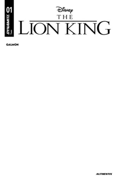 LION KING #1 CVR E BLANK AUTHENTIX VAR (PRE-ORDER: 11/12/2025)
