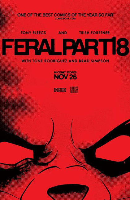 FERAL #18 CVR B TONY FLEECS & TRISH FORSTNER MOVIE POSTER HOMAGE VAR (PRE-ORDER: 11/26/2025)