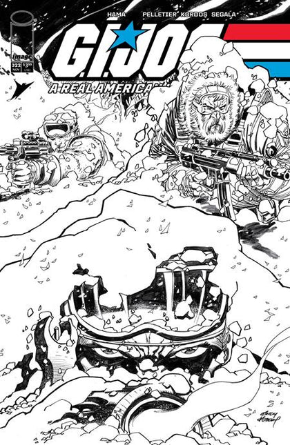 GI JOE A REAL AMERICAN HERO #322 CVR B ANDY KUBERT B&W VAR (PRE-ORDER: 11/12/2025)