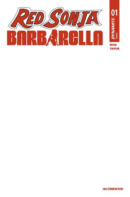 RED SONJA BARBARELLA #1 CVR H BLANK AUTHENTIX VAR (PRE-ORDER: 11/04/2026)