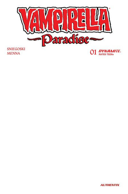 VAMPIRELLA PARADISE #1 CVR G BLANK AUTHENTIX VAR (PRE-ORDER: 11/18/2026)