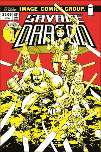 SAVAGE DRAGON #284 CVR B ERIK LARSEN 70S THROWBACK VAR (PRE-ORDER: 11/25/2026)
