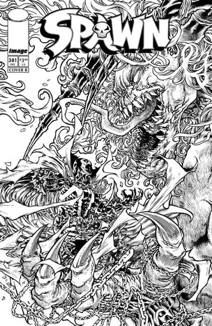 SPAWN #381 CVR B HARVEY TOLIBAO B&W VAR (PRE-ORDER: 11/25/2026)