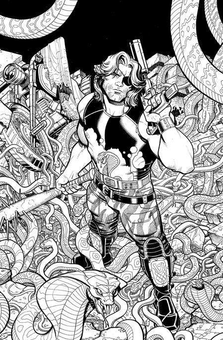 ESCAPE FROM NEW YORK ESCAPE FROM CHICAGO #1 2ND PTG CVR B NICK BRADSHAW JIM CHARALAMPIDIS B&W VAR (PRE-ORDER: 11/25/2026)